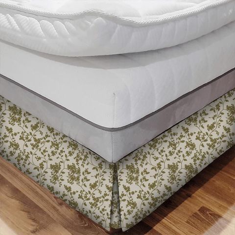 Sakura Olive Bed Base Valance