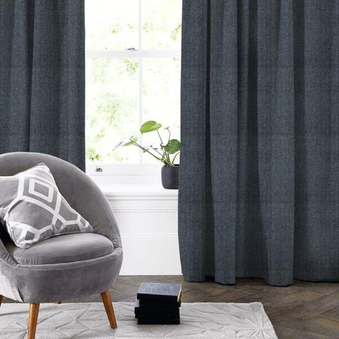 Croft Indigo Made To Measure Curtain