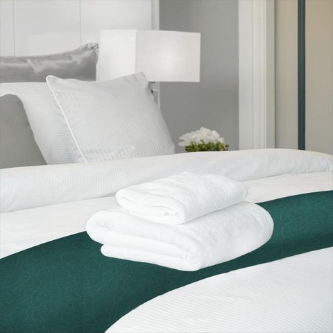 Conga Teal Bed Runner