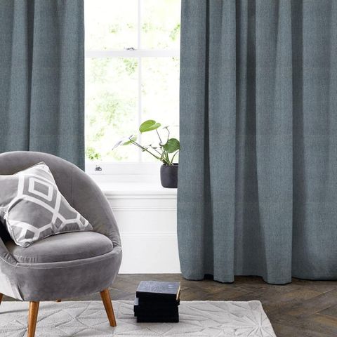 Croft Cyan Made To Measure Curtain