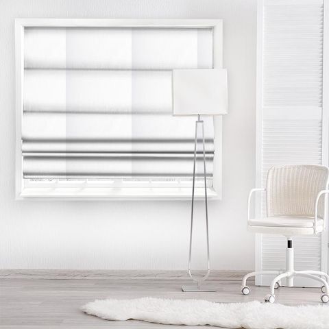 Sintra Bright White Made To Measure Roman Blind