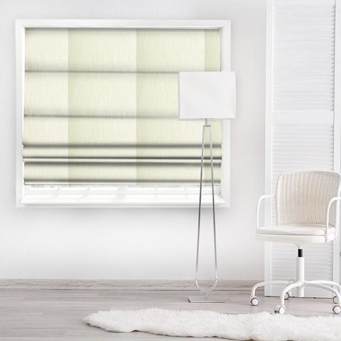 Sintra White Asparagus Made To Measure Roman Blind