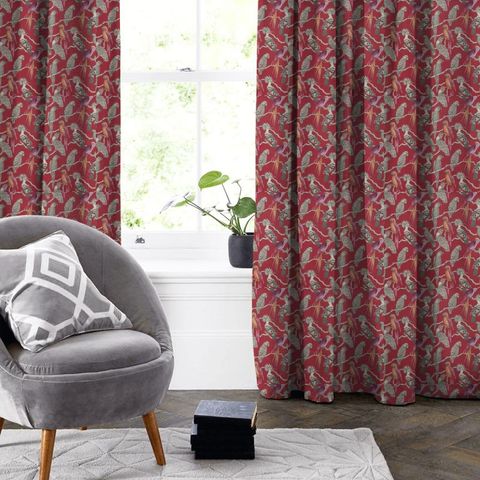 Aviary Pomegranate Made To Measure Curtain