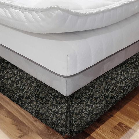 Chinoiserie Jet Bed Base Valance