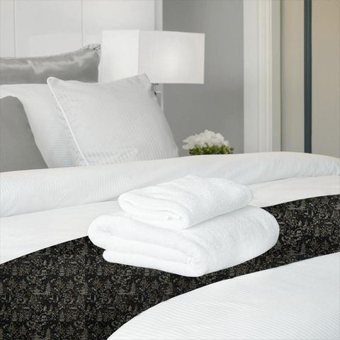 Chinoiserie Jet Bed Runner