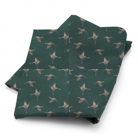 Cranes Jade Fabric