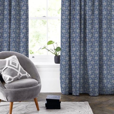 Adriana French Blue Made To Measure Curtain
