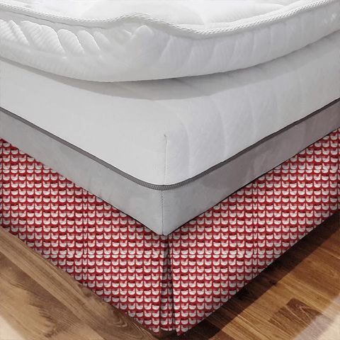 Cluck Cluck Scarlet Bed Base Valance