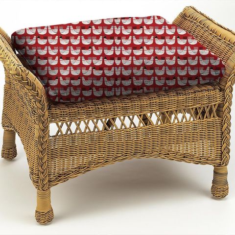 Cluck Cluck Scarlet Box Cushion