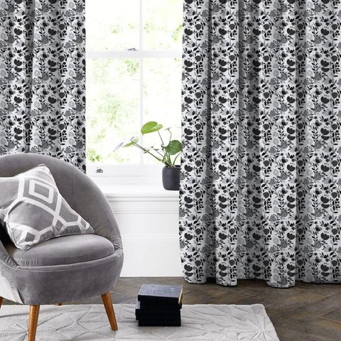 Pomegranate Trail Noir Made To Measure Curtain