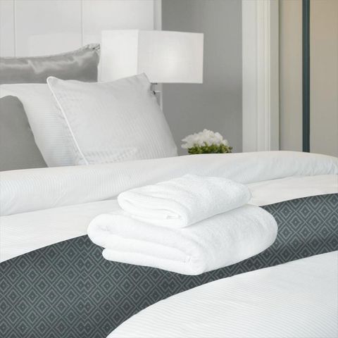 Damara Aqua Bed Runner