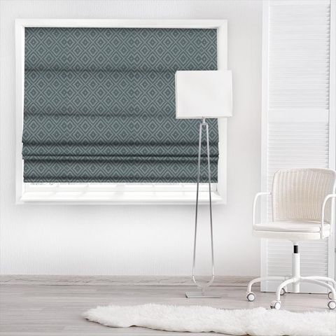 Damara Aqua Made To Measure Roman Blind