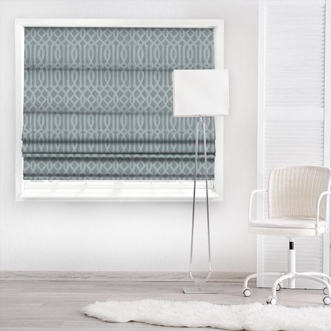 Navajo Aqua Made To Measure Roman Blind