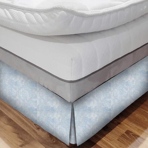 Serene Soft Blue Bed Base Valance