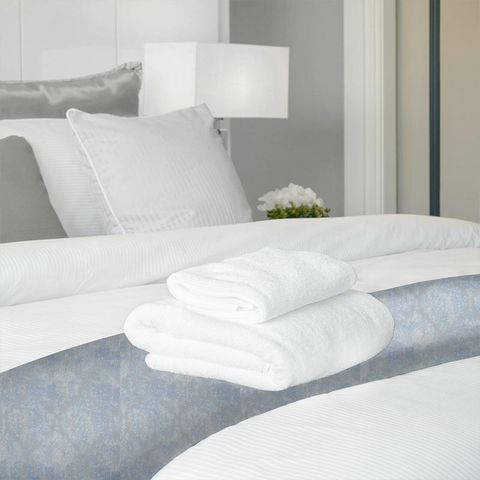 Serene Soft Blue Bed Runner