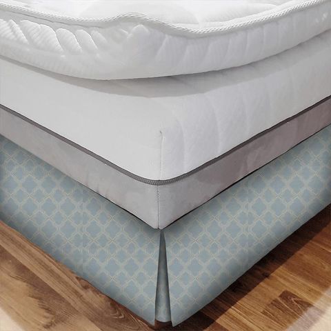 Frenzy Stone Blue Bed Base Valance