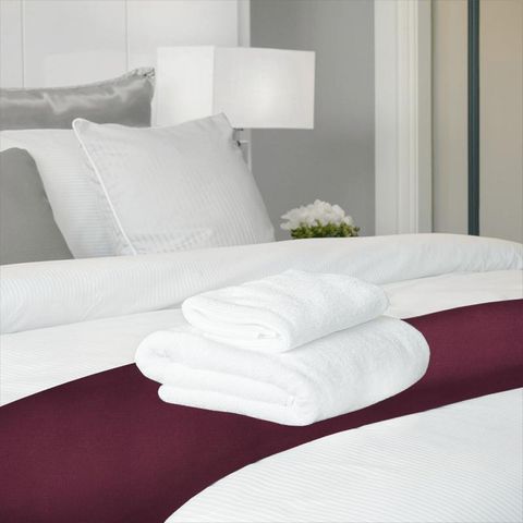 Angelina Burgundy Bed Runner