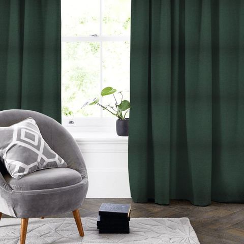 Angelina Forest Green Made To Measure Curtain