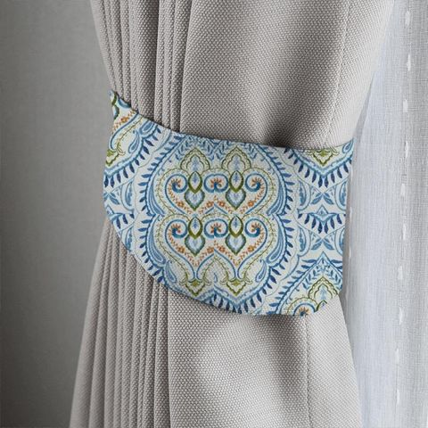 Arabesque Teal Tieback