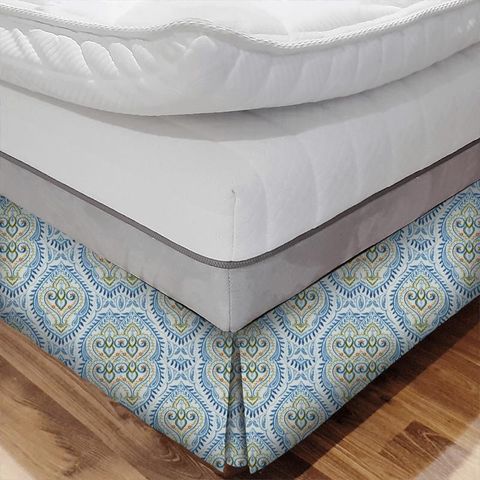 Arabesque Teal Bed Base Valance