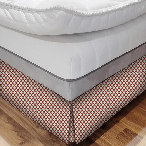 Mosaic Burnt Orange Bed Base Valance