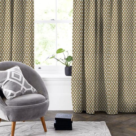 Mosaic Gold Made To Measure Curtain