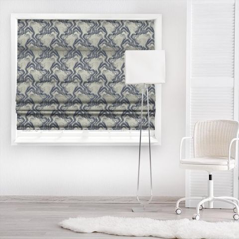 Cecilia Midnight Made To Measure Roman Blind
