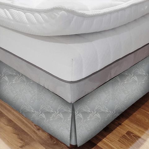 Cecilia Silver Bed Base Valance
