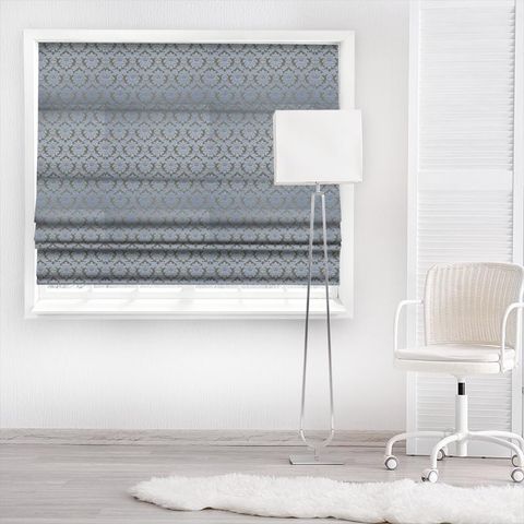 Eleanor Coastal Blue Made To Measure Roman Blind