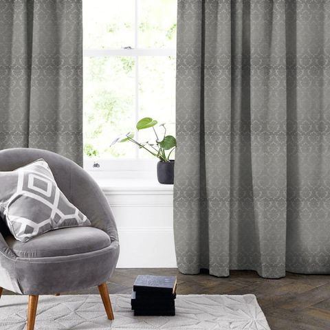 Eleanor Silver Made To Measure Curtain