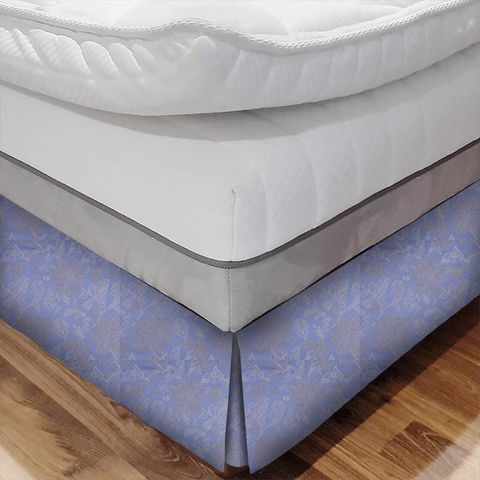 Beauty Stone Blue Bed Base Valance