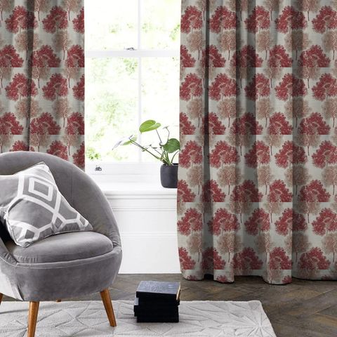 Elation Cherry Red Made To Measure Curtain