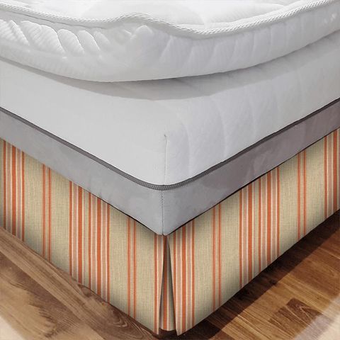 Backridge Stripe Clementine Bed Base Valance