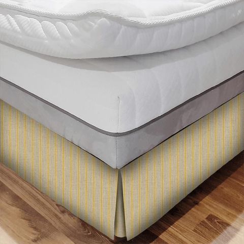 Harrop Stripe Buttercup Bed Base Valance