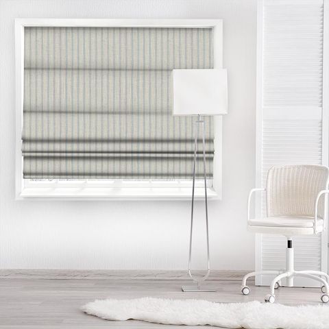 Knowlemere Stripe Sky Made To Measure Roman Blind