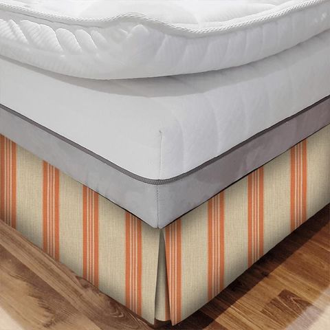 Leagram Stripe Clementine Bed Base Valance