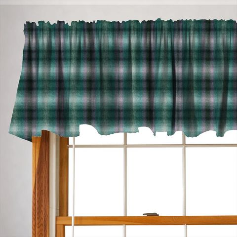 Ombre Check Imperial Jade Valance