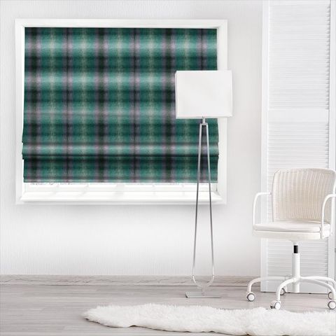 Ombre Check Imperial Jade Made To Measure Roman Blind