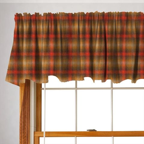 Ombre Check Japanese Maple Valance