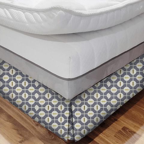 Rumba Navy Bed Base Valance