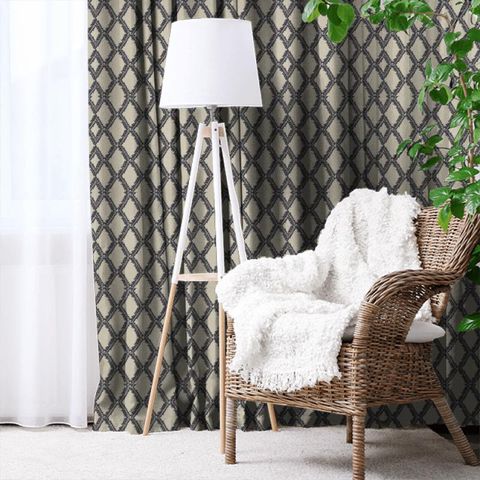 Shelter Navy Made To Measure Curtain