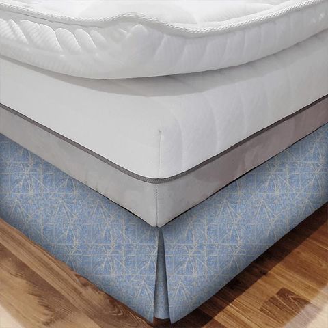 Hathaway Stone Blue Bed Base Valance