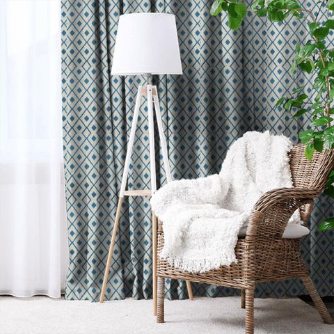 Thrill Teal Made To Measure Curtain