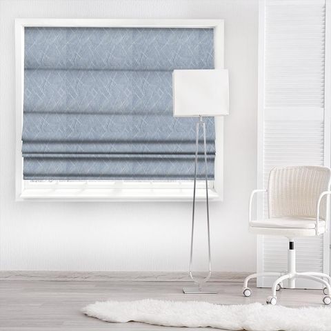 Thicket Sky Blue Made To Measure Roman Blind