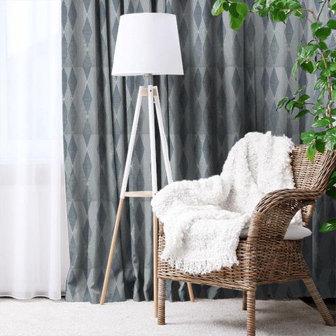 Balance Stone Blue Made To Measure Curtain