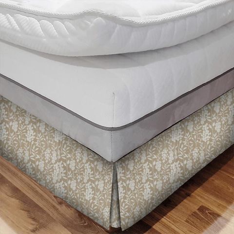 Flora Biscuit Bed Base Valance