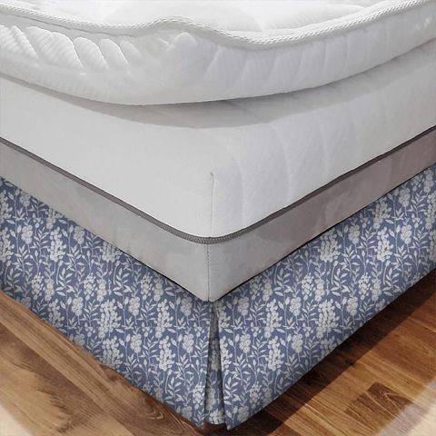 Flora Denim Bed Base Valance