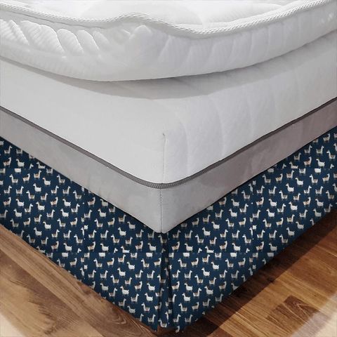 Alpaca Indigo Bed Base Valance