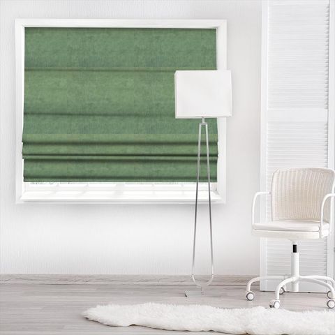 Velour Seafoam Made To Measure Roman Blind