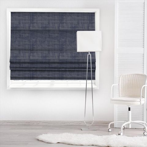 Alessia Navy Made To Measure Roman Blind